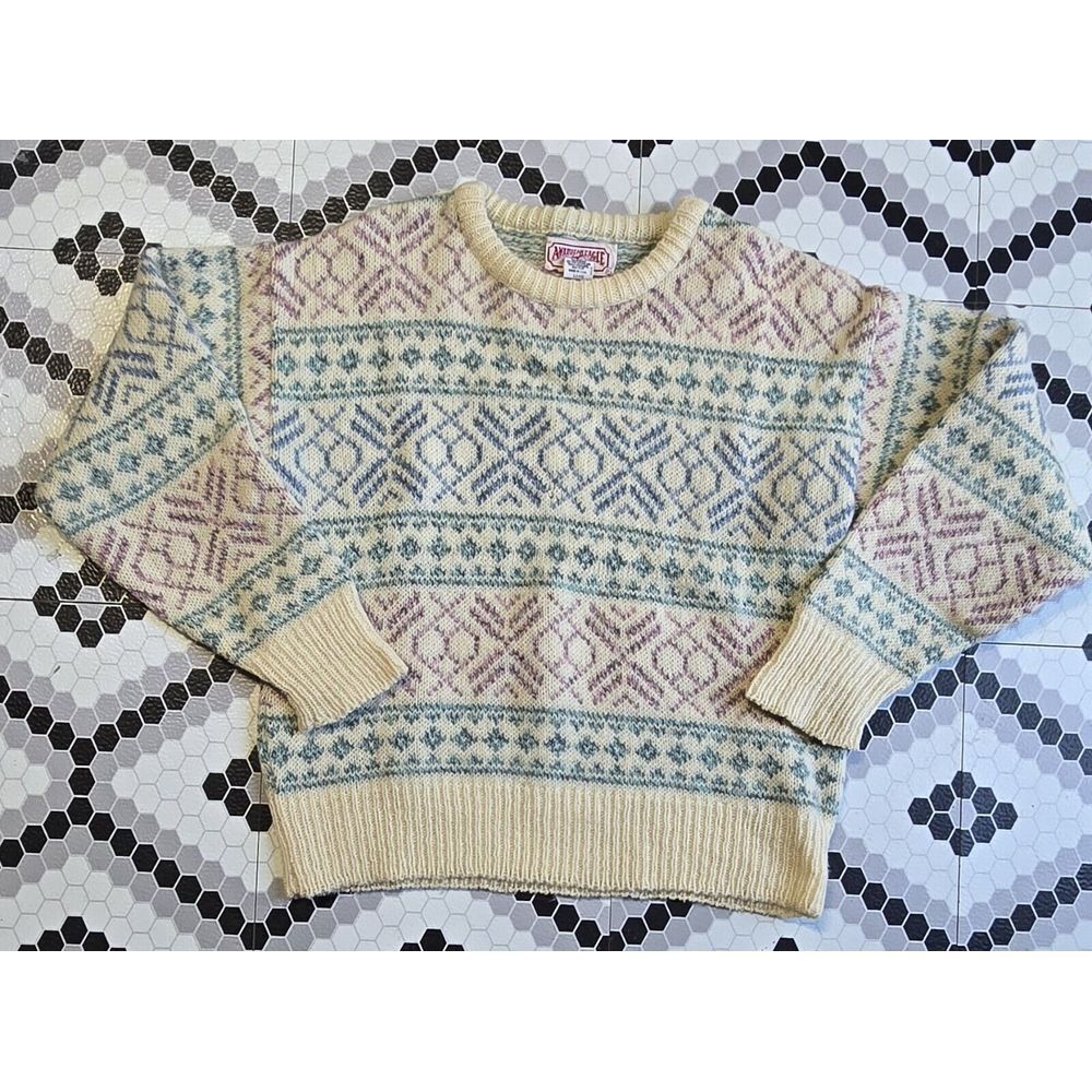 Vintage American Eagle Outfitters Womens Boxy Pullover Sweater Sz L Wool USA